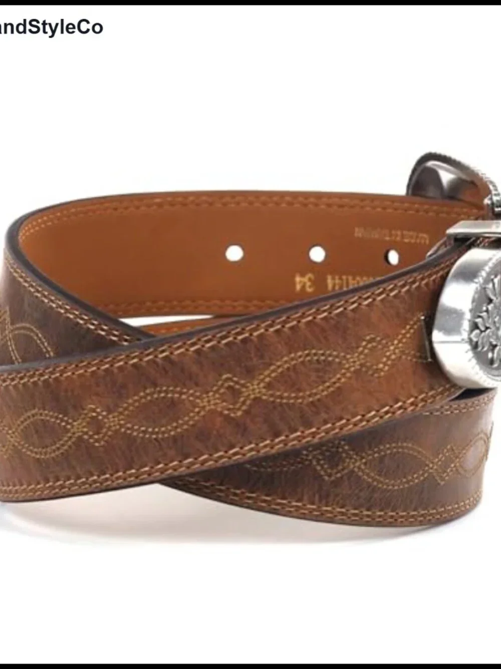 Women's Full-Grain Leather Tapered Belt with Removable Buckle